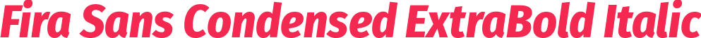 Fira Sans Condensed ExtraBold Italic
